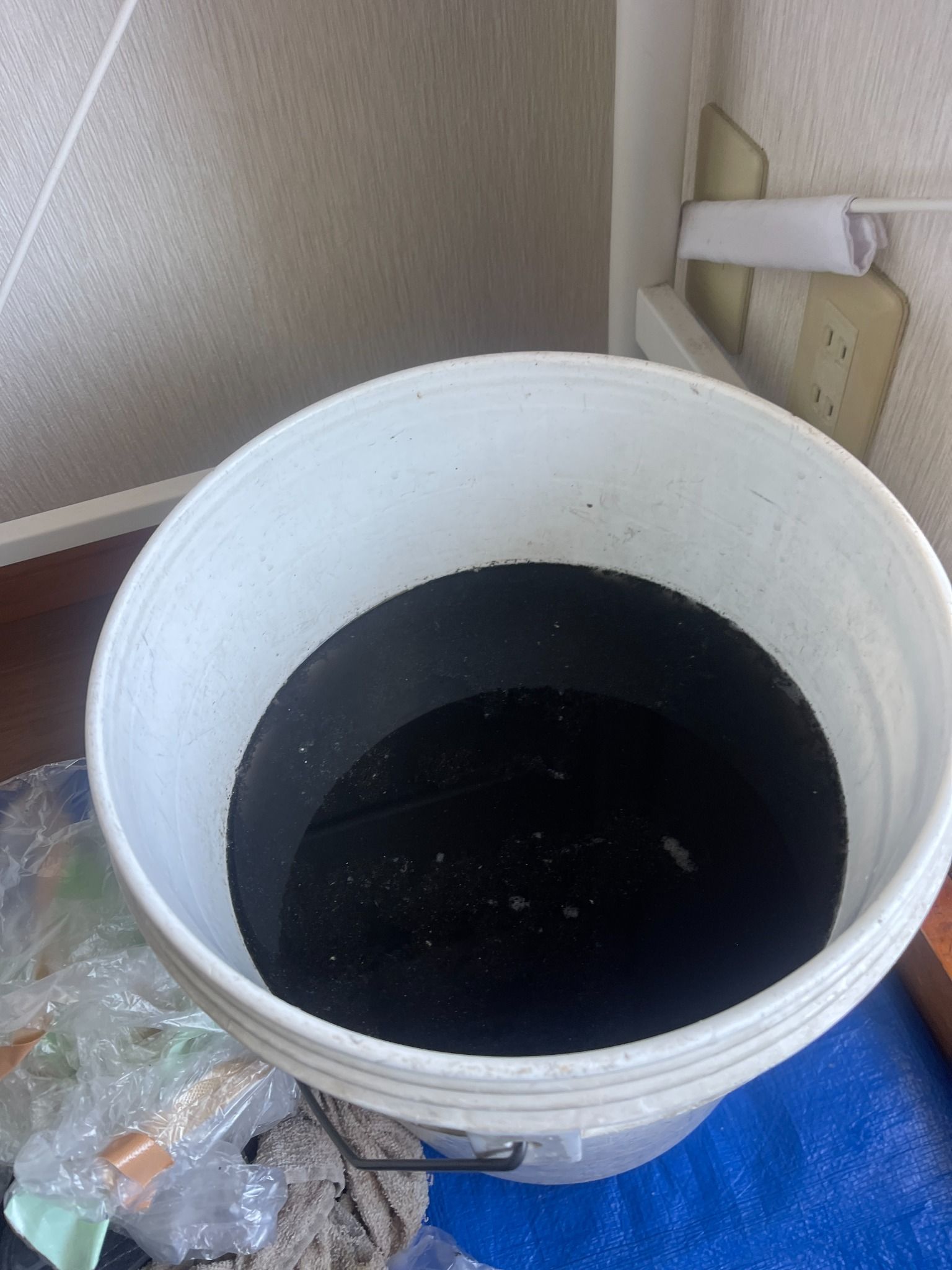 洗浄後に出た汚水