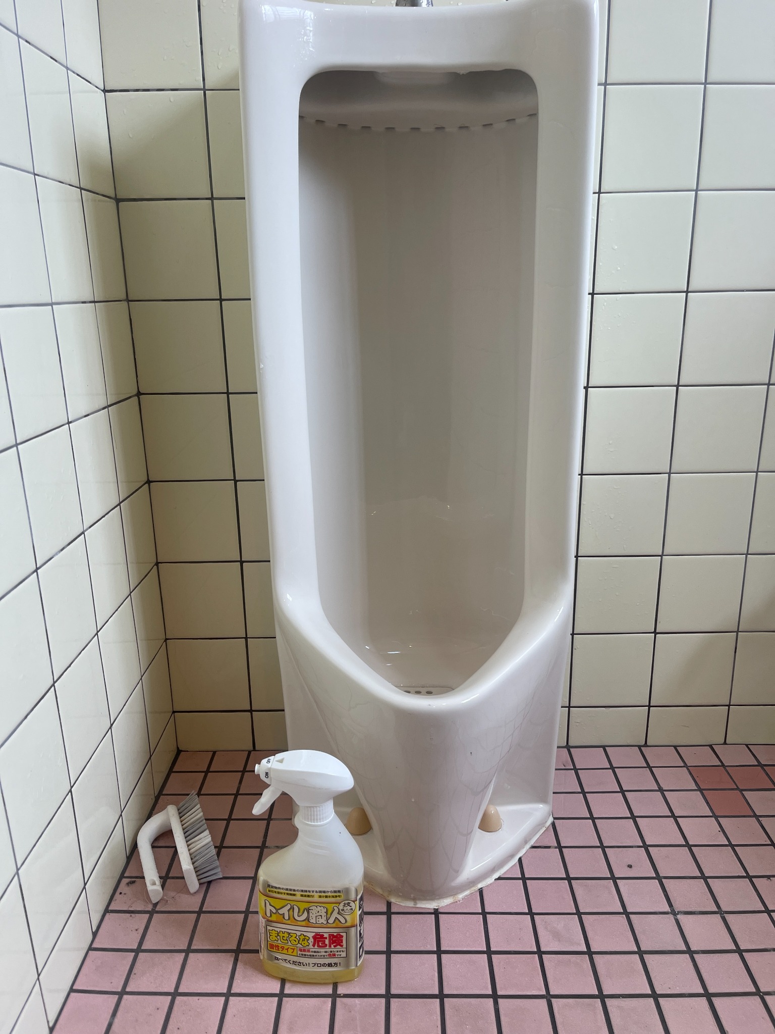 小便器クリーニングの作業後